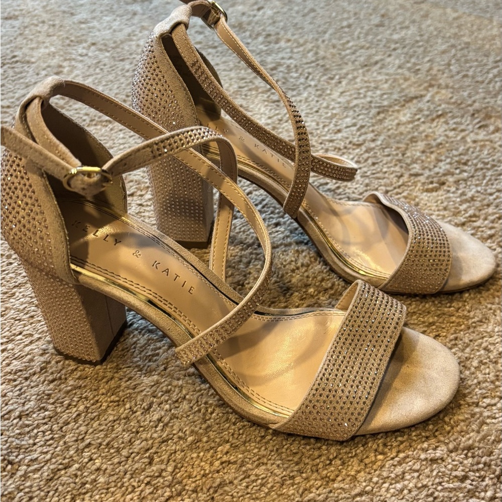 Kelly & Katie Women's Blush Pink Heeled Sandals